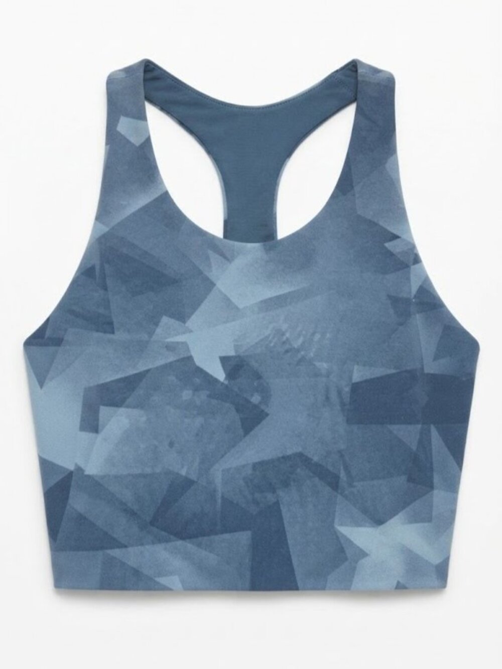 Uniqlo Blue Geometric Racerback Sports Bra